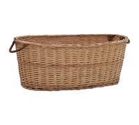 vidaXL Cesta para leña con asas de transporte sauce natural 88x57x34cm