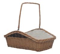 vidaXL Cesta para leña con asas sauce marrón 61,5x46,5x58 cm