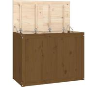 vidaXL - Cesta para ropa sucia, color miel, 88,5 x 44 x 66 cm, madera maciza de pino