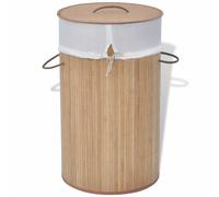 Cesto de ropa sucia gama plegable con asas natural ø35x60 cm