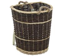 vidaXL Cesto de Leña con Correas Sauce Natural Cesto para Leña Dimensiones 44.5 x 37 x 50 cm, 50 x 44 x 58 cm, 57 x 51 x 69 cm