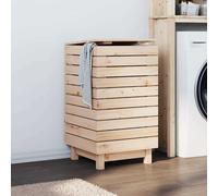 vidaXL Cesto para la ropa sucia madera maciza de pino 44x44x76 cm