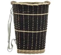 vidaXL Cesto de Leña con Correas Sauce Natural Cesto para Leña Dimensiones 44.5 x 37 x 50 cm, 50 x 44 x 58 cm, 57 x 51 x 69 cm