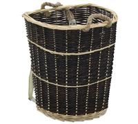 vidaXL Cesto para leña con correas transporte sauce natural 57x51x69cm