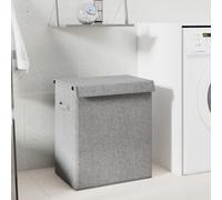 vidaXL Cesto ropa sucia plegable lino sintético gris Dimensiones 26 x 34.5 x 59.5 cm, 51 x 34.5 x 59 cm, 64.5 x 34.5 x 59 cm