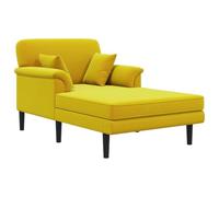 vidaXL Chaise Longue Amarillo Terciopelo