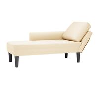 vidaXL Chaise longue con cojín de tela de pana gris en color Verde claro/Gris claro/Crema y más | acolchados duraderos para sofás de jardín terraza exterior