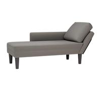 vidaXL Chaise longue con cojín de tela de pana gris claro