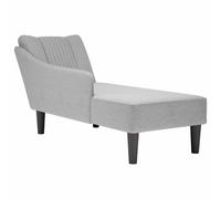 vidaXL Chaise longue con reposabrazos derecho – tela Gris Nube