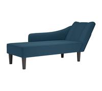 vidaXL Chaise longue con reposabrazos derecho, terciopelo azul