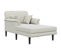 vidaXL Chaise Longue Crema Terciopelo