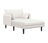 vidaXL Chaise Longue de Gran tamaño Crema Bouclé