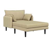 vidaXL Chaise Longue de Gran tamaño Verde grisáceo Tela de Pana