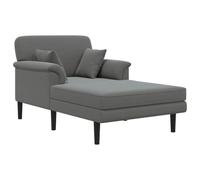 vidaXL Chaise Longue Gris Oscuro Terciopelo
