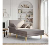 vidaXL Chaise longue Gris topo Tela