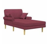 vidaXL Chaise Longue Rojo Vino Tela