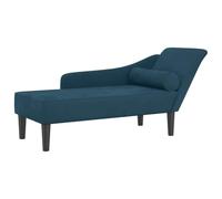 vidaXL Chaise longue, Sofá de salón interior con cojín, acolchado para salón, dormitorio, oficina, sillón reclinable, terciopelo azul