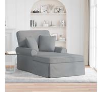 vidaXL Chaise Lounge con Falda 3 uds. Gris Claro tela 91 x 157 x 91 cm