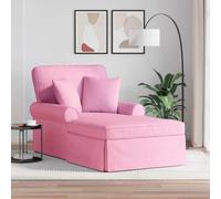 vidaXL Chaise Lounge con Falda 3 uds. Rosa tela 91 x 157 x 91 cm