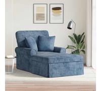 vidaXL Chaise Lounge con Falda con cojín Azul 157 x 91 x 91 cm ARES