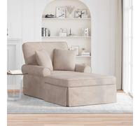 vidaXL Chaise Lounge con Falda con cojín Beige 157 x 91 x 91 cm ARES