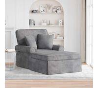 vidaXL Chaise Lounge con Falda Gris Claro 157 x 91 x 91 cm ARES