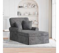 vidaXL Chaise Lounge con Falda Gris oscuro 157 x 91 x 91 cm ARES