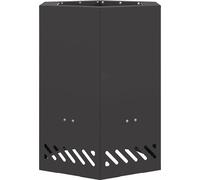 vidaXL Chimenea sin humo, color , 38 x 38 x 51 cm, acero resistente a la intemperie