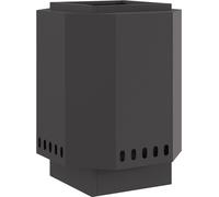 vidaXL Chimenea sin humo, color , 38 x 38 x 51 cm, acero resistente a la intemperie