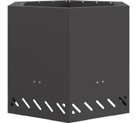 vidaXL Chimenea sin humo, color , 58 x 58 x 51 cm, acero resistente a la intemperie