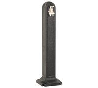 vidaXL Cisterna de Jardín con Grifo Aspecto de Piedra Columna Color Antracita, Gris claro, y mas
