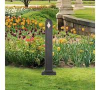 vidaXL Cisterna de jardín con grifo aspecto de piedra gris antracita