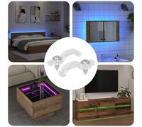 vidaXL Clips de tira LED 23,8 mm 2 uds. Transparente Plástico y Hierro