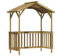vidaXL Cobertizo de barbacoa madera pino impregnada 163,5x93x210 cm