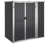 vidaXL Cobertizo de herramientas jardín acero galvanizado 161x89x161cm