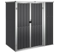 vidaXL Cobertizo de Herramientas jardín Acero galvanizado 161x89x161cm
