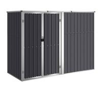 Cobertizo de herramientas jardín acero galvanizado 225x89x161cm