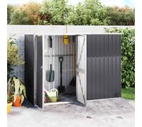 vidaXL Cobertizo de herramientas jardín acero galvanizado 225x89x161cm