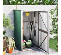 vidaXL Cobertizo de herramientas jardín acero galvanizado 88x89x161 cm