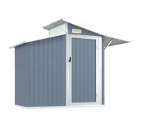 vidaXL Cobertizo de jardín acero galvanizado 270x130x208,5cm Color Antracita, Gris, Verde y mas