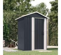 vidaXL Cobertizo de jardín acero galvanizado antracita 126x97,5x177 cm