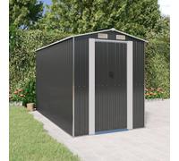 vidaXL Cobertizo de jardín Caseta de almacenamiento Acero galvanizado Antracita 192x357x223 cm