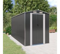 vidaXL Cobertizo de jardín acero galvanizado antracita 192x440x223 cm