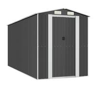 vidaXL Cobertizo de jardín acero galvanizado antracita 192x440x223 cm