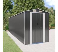vidaXL Cobertizo de jardín acero galvanizado antracita 192x689x223 cm
