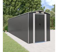vidaXL Cobertizo de jardín acero galvanizado antracita 192x772x223 cm