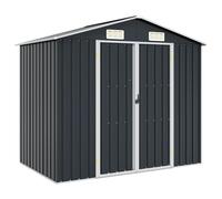 vidaXL Cobertizo de jardín acero galvanizado antracita 205x129x183 cm