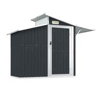 vidaXL Cobertizo de jardín Acero galvanizado Antracita 270x130x208,5 cm para herramientas