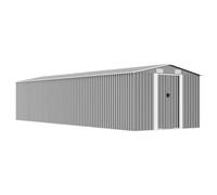 vidaXL Cobertizo de jardín acero galvanizado gris 257x990x181 cm