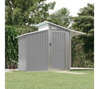 vidaXL Cobertizo de jardín acero galvanizado 270x130x208,5cm Color Antracita, Gris, Verde y mas